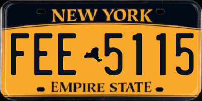 NY license plate FEE5115