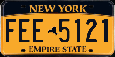 NY license plate FEE5121