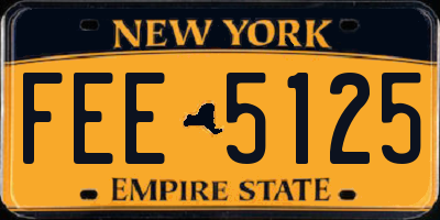 NY license plate FEE5125