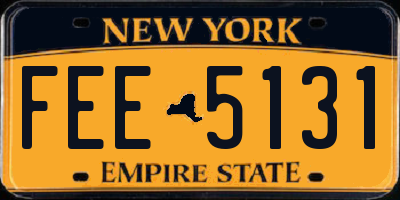 NY license plate FEE5131