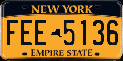NY license plate FEE5136