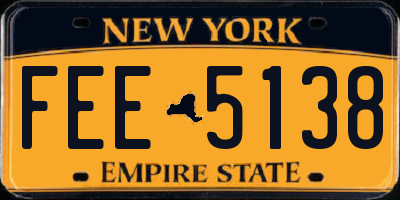 NY license plate FEE5138