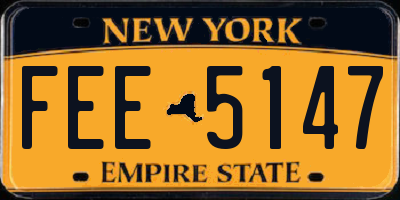 NY license plate FEE5147