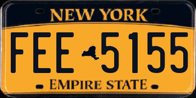 NY license plate FEE5155