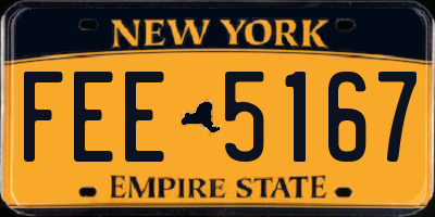 NY license plate FEE5167