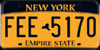 NY license plate FEE5170