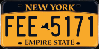 NY license plate FEE5171