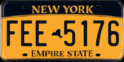 NY license plate FEE5176