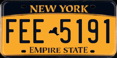 NY license plate FEE5191