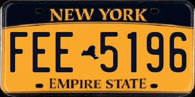 NY license plate FEE5196