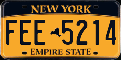 NY license plate FEE5214