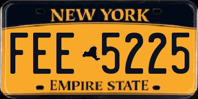 NY license plate FEE5225