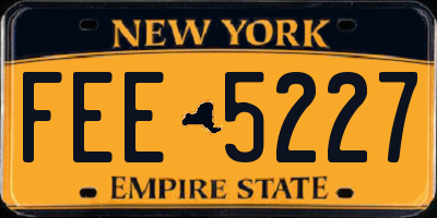 NY license plate FEE5227