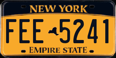NY license plate FEE5241