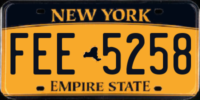 NY license plate FEE5258