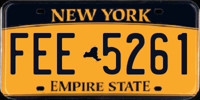 NY license plate FEE5261