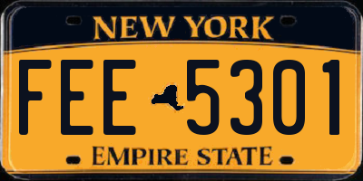 NY license plate FEE5301