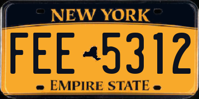 NY license plate FEE5312