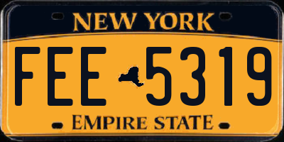 NY license plate FEE5319