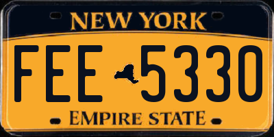 NY license plate FEE5330