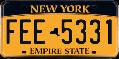 NY license plate FEE5331