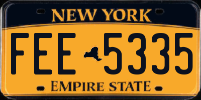 NY license plate FEE5335