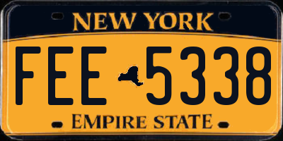 NY license plate FEE5338