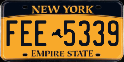 NY license plate FEE5339