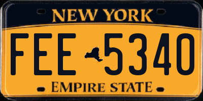 NY license plate FEE5340