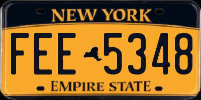 NY license plate FEE5348