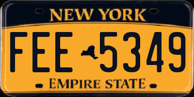 NY license plate FEE5349