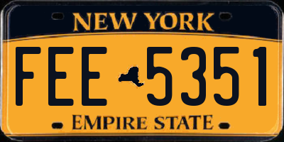 NY license plate FEE5351