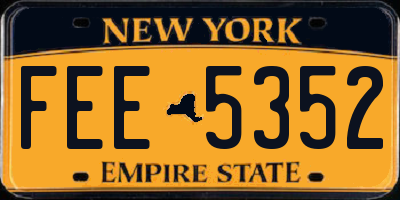 NY license plate FEE5352