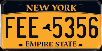 NY license plate FEE5356