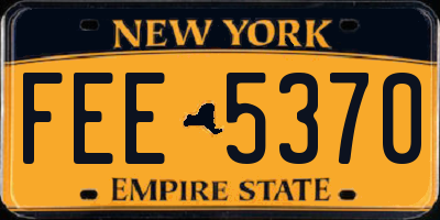 NY license plate FEE5370