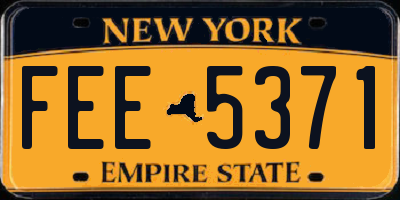 NY license plate FEE5371