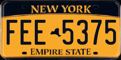 NY license plate FEE5375