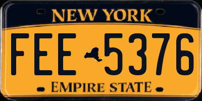NY license plate FEE5376