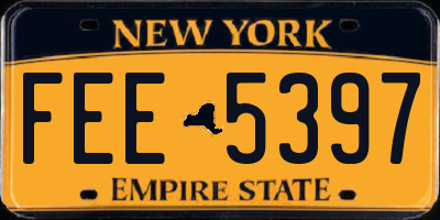 NY license plate FEE5397