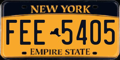 NY license plate FEE5405