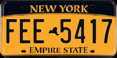 NY license plate FEE5417
