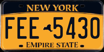 NY license plate FEE5430