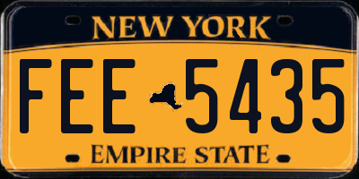 NY license plate FEE5435