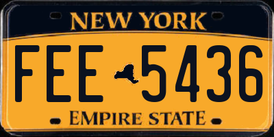 NY license plate FEE5436