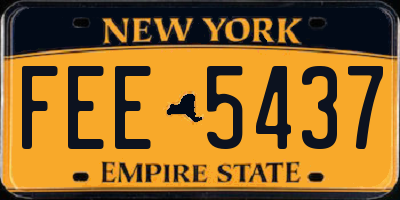 NY license plate FEE5437