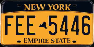 NY license plate FEE5446