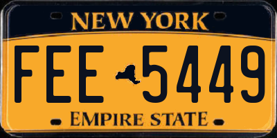NY license plate FEE5449