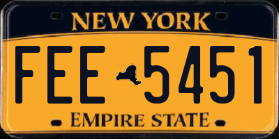 NY license plate FEE5451