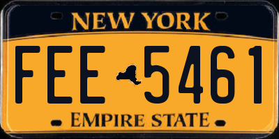NY license plate FEE5461