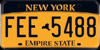 NY license plate FEE5488